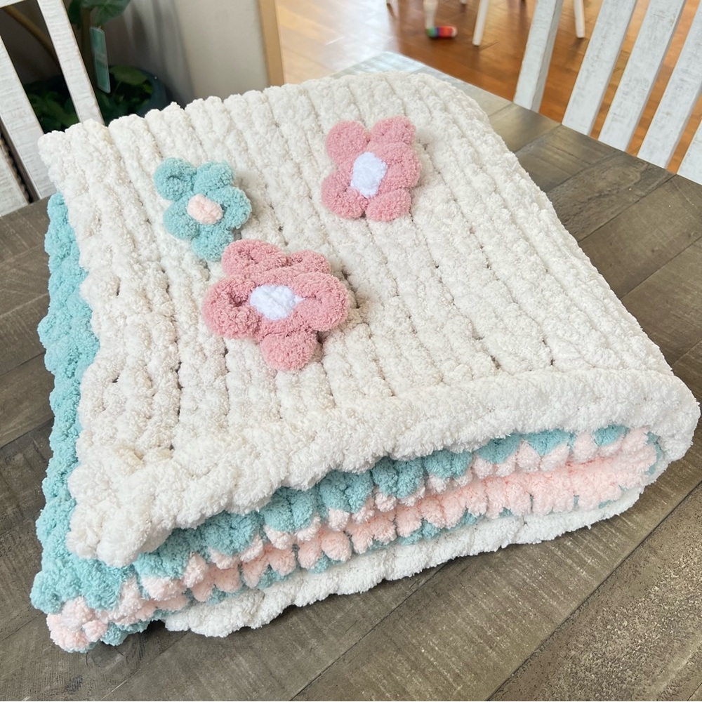 Homemade baby Blanket in any colors you choose